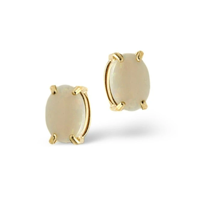 Opal 7 X 5mm 9K Yellow Gold Earrings 1 Opal 7 X 5mm 9K Yellow Gold Earrings