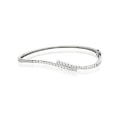 Diamond Bangle 0.50ct 9K White Gold