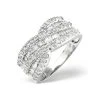 Diamond 1.00CT 18K White Gold Cross-Over Ring