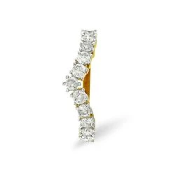 Diamond 0.70CT 18K Yellow Gold Wishbone Ring -The Diamond Store 14089