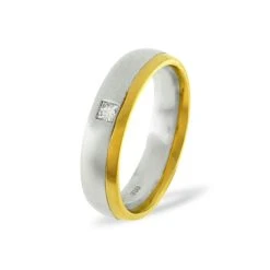 Lauren 0.08CT H/SI Diamond And 18K Two Tone Wedding Ring