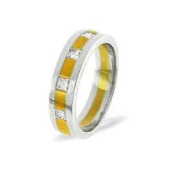 Lauren 0.35CT H/SI Diamond And 18K Two Tone Wedding Ring