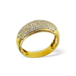 18K Gold Diamond Pave Ring 0.35ct H/si -The Diamond Store 14188