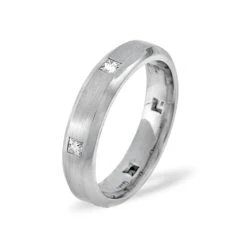 Mens 0.28ct G/Vs Diamond 18K White Gold Dress Ring