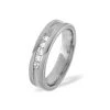 LADIES 18K WHITE GOLD DIAMOND WEDDING RING 0.22CT H/SI