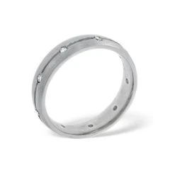 Grace Platinum Wedding Ring 0.14CT H/SI -The Diamond Store 14326 2