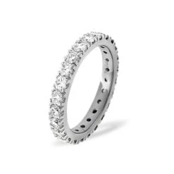 Eternity Ring Poppy Platinum Diamond 2.00ct G/Vs -The Diamond Store 14376 2