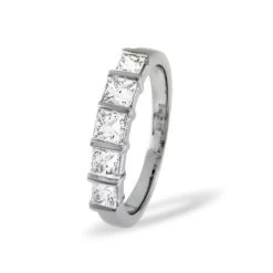 Lauren Platinum 5 Stone Diamond Eternity Ring 0.50CT H/SI
