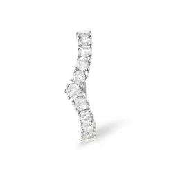 Diamond Wishbone Ring 0.70ct In 18K White Gold -The Diamond Store 14461
