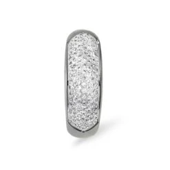 18K White Gold Diamond Pave Ring 0.64ct H/si -The Diamond Store 14532