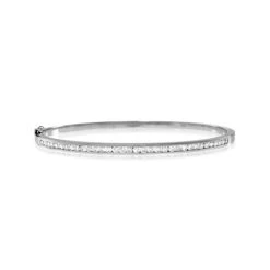 18K White Gold Diamond Bangle 1.00ct H/Si