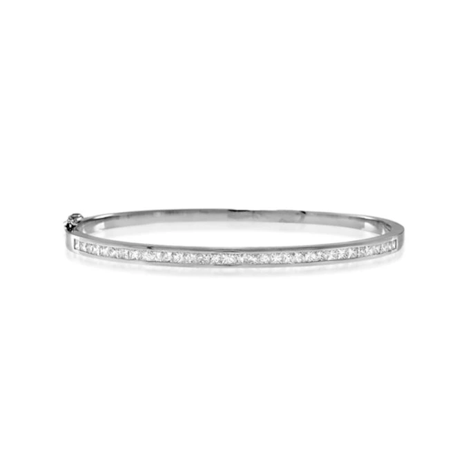 18K White Gold Diamond Bangle 1.50ct H/Si 1 18K White Gold Diamond Bangle 1.50ct H/Si