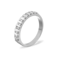 ELLIE 18KW DIAMOND HALF ETERNITY RING 1.00CT H/SI