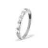 EMERALD CUT 18K White Gold Diamond ETERNITY RING 0.50CT H/SI