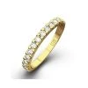 15 Stone Chloe 18K Gold Lab Diamond Eternity Ring 1.00ct G/Vs