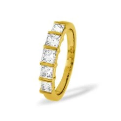Lauren 18K Gold 5 Stone Diamond Eternity Ring 0.50CT H/SI