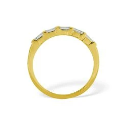 EMERALD CUT 18K Gold Diamond ETERNITY RING 0.50CT G/VS -The Diamond Store 16260