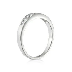 Rae Half Eternity Ring Channel Set 0.25CT Diamond 9K White Gold -The Diamond Store 19 C1664 3 3