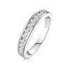 Rae Platinum Diamond Half Band Eternity Ring 0.50CT H/SI
