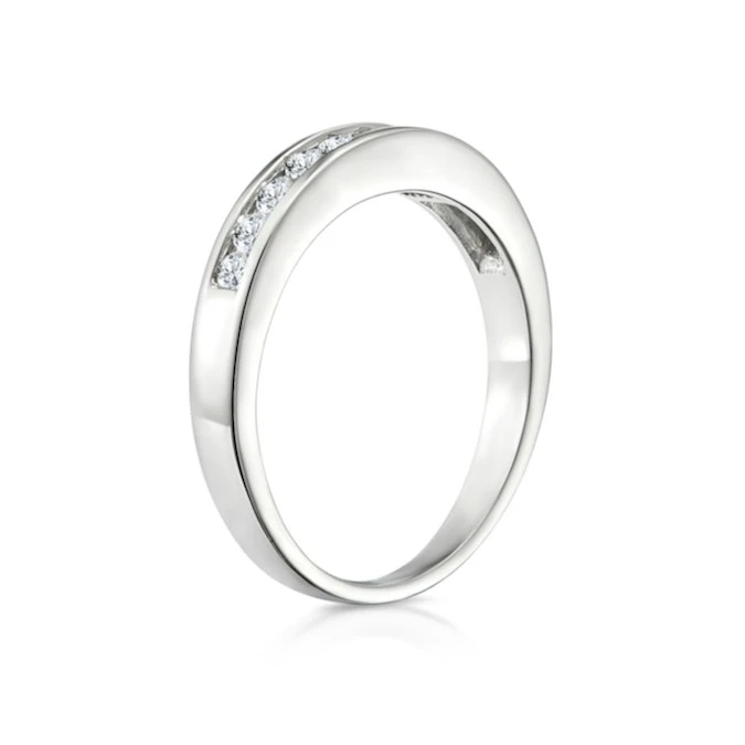 Rae Platinum Lab Diamond Half Band Eternity Ring 0.50CT H/SI 3 Rae Platinum Lab Diamond Half Band Eternity Ring 0.50CT H/SI - Image 3