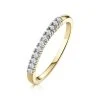Half Eternity Ring Lab Diamond 9K Yellow Gold 0.15CT