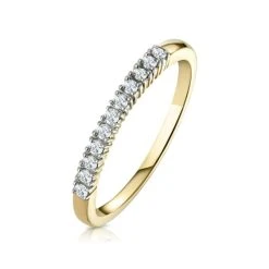 Half Eternity Ring Lab Diamond 9K Yellow Gold 0.15CT