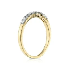 Half Eternity Ring Lab Diamond 9K Yellow Gold 0.15CT -The Diamond Store 19 C2009 3a