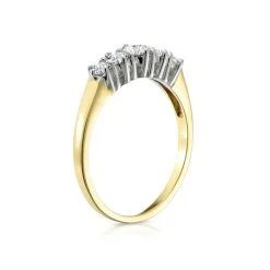 Ellie 18K Gold 5 Stone Diamond Eternity Ring 0.50CT G/VS -The Diamond Store 19 DR05 50Y 3 1