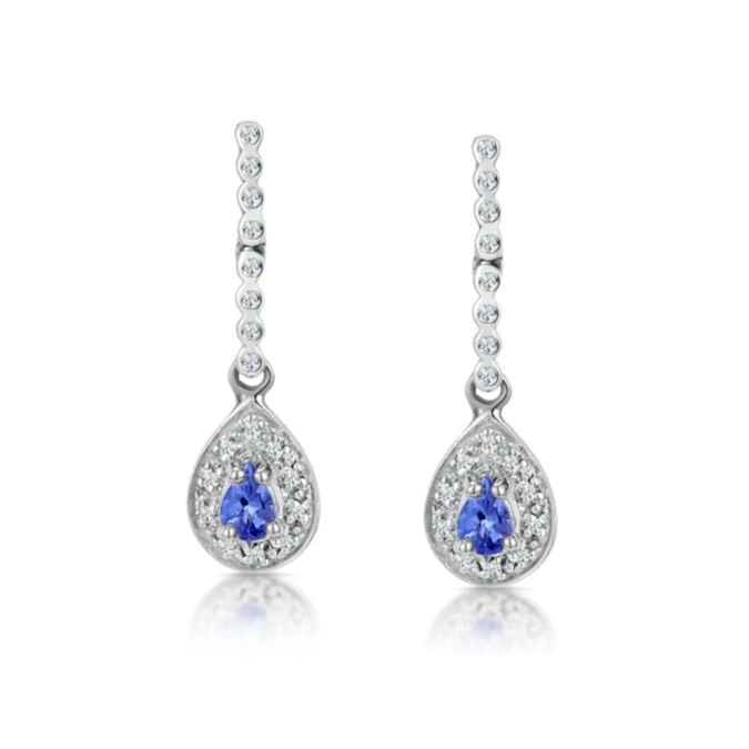 Tanzanite 0.28CT And Diamond 9K White Gold Earrings 1 Tanzanite 0.28CT And Diamond 9K White Gold Earrings