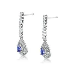 Tanzanite 0.28CT And Diamond 9K White Gold Earrings 7 Tanzanite 0.28CT And Diamond 9K White Gold Earrings -The Diamond Store 19 F2231sa