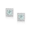 Aquamarine 1.90CT And Diamond 9K White Gold Earrings