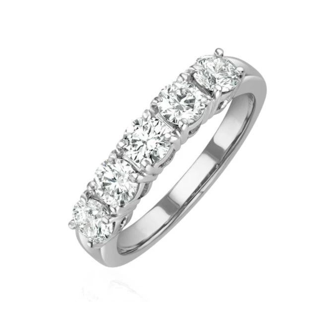 Chloe Platinum 5 Stone Diamond Eternity Ring 1.00CT H/SI 1 Chloe Platinum 5 Stone Diamond Eternity Ring 1.00CT H/SI