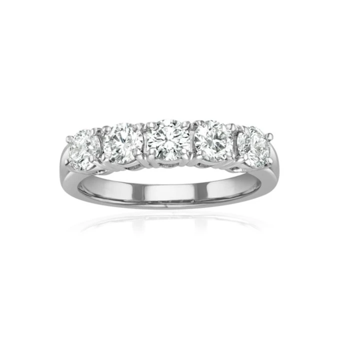 Chloe Platinum 5 Stone Lab Diamond Eternity Ring 1.00CT H/SI 2 Chloe Platinum 5 Stone Lab Diamond Eternity Ring 1.00CT H/SI - Image 2