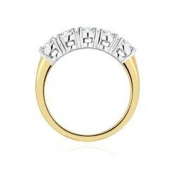 Chloe 18K Gold 5 Stone Diamond Eternity Ring 1.00CT H/SI 7 Chloe 18K Gold 5 Stone Diamond Eternity Ring 1.00CT H/SI -The Diamond Store 20 DR04 100Y s 2