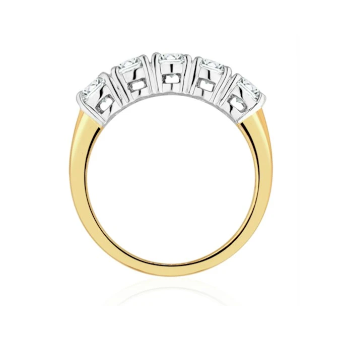 Chloe 18K Gold 5 Stone Diamond Eternity Ring 1.50CT H/SI 3 Chloe 18K Gold 5 Stone Diamond Eternity Ring 1.50CT H/SI - Image 3