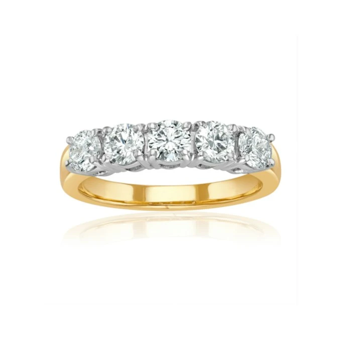 Chloe 18K Gold 5 Stone Diamond Eternity Ring 1.50CT H/SI 2 Chloe 18K Gold 5 Stone Diamond Eternity Ring 1.50CT H/SI - Image 2
