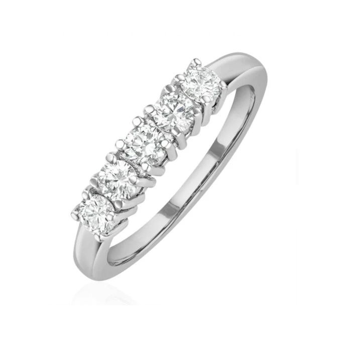 Chloe Platinum 5 Stone Diamond Eternity Ring 0.50CT G/VS 1 Chloe Platinum 5 Stone Diamond Eternity Ring 0.50CT G/VS
