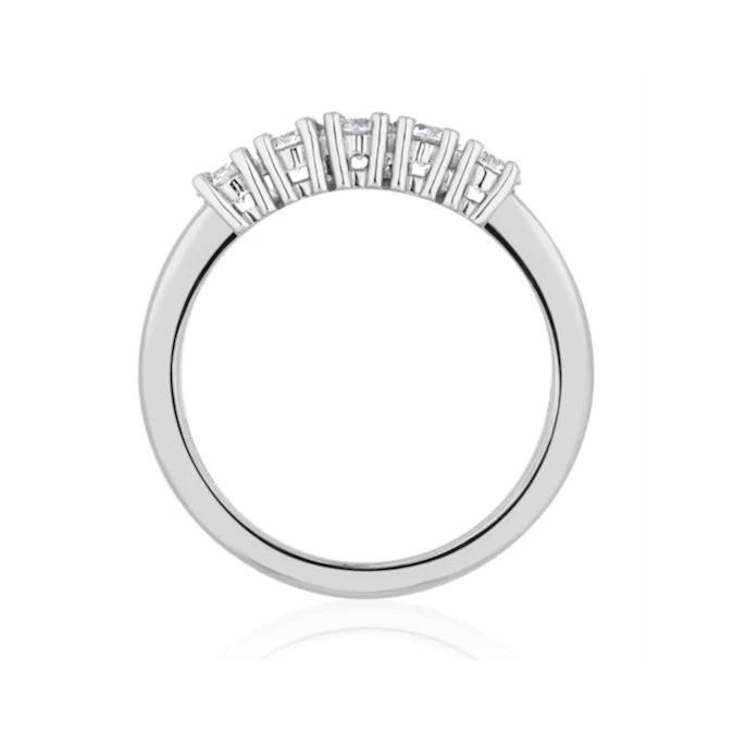 Chloe Platinum 5 Stone Diamond Eternity Ring 0.50CT H/SI 3 Chloe Platinum 5 Stone Diamond Eternity Ring 0.50CT H/SI - Image 3