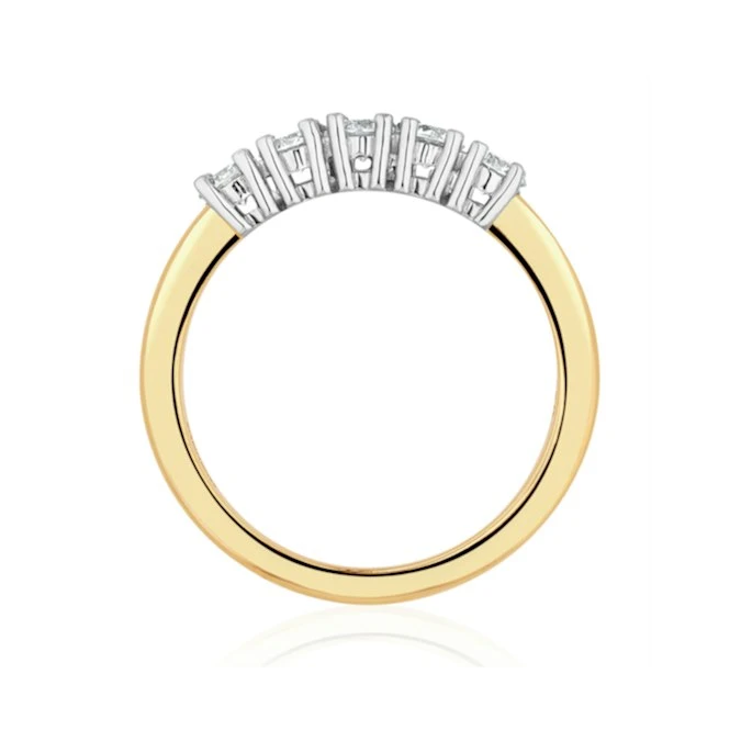 Chloe 18K Gold 5 Stone Diamond Eternity Ring 0.50CT H/SI 3 Chloe 18K Gold 5 Stone Diamond Eternity Ring 0.50CT H/SI - Image 3