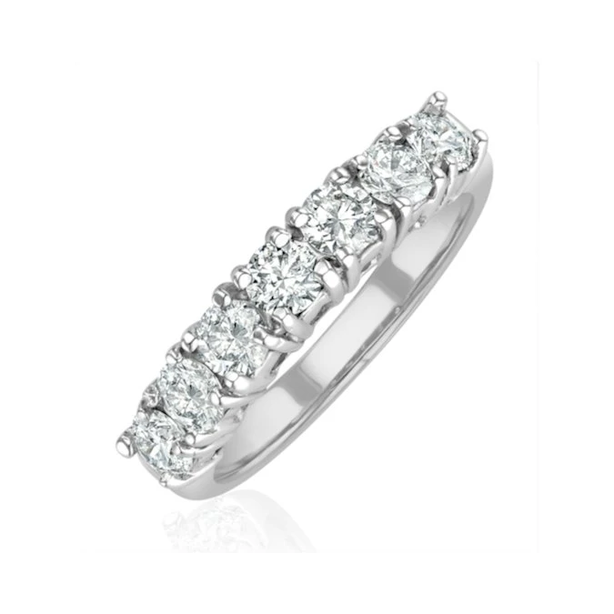 Chloe Platinum 7 Stone Diamond Eternity Ring 1.00CT H/SI 1 Chloe Platinum 7 Stone Diamond Eternity Ring 1.00CT H/SI