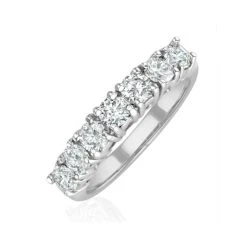 Chloe 18K White Gold 7 Stone Diamond Eternity Ring 1.00CT G/VS