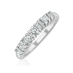 Chloe Platinum 7 Stone Diamond Eternity Ring 0.30CT H/SI
