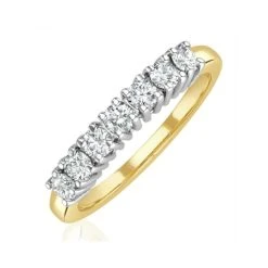 Chloe 18K Gold 7 Stone Diamond Eternity Ring 0.50CT G/VS