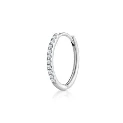 SINGLE Stellato Diamond Huggie Earring 0.09ct In 9K White Gold