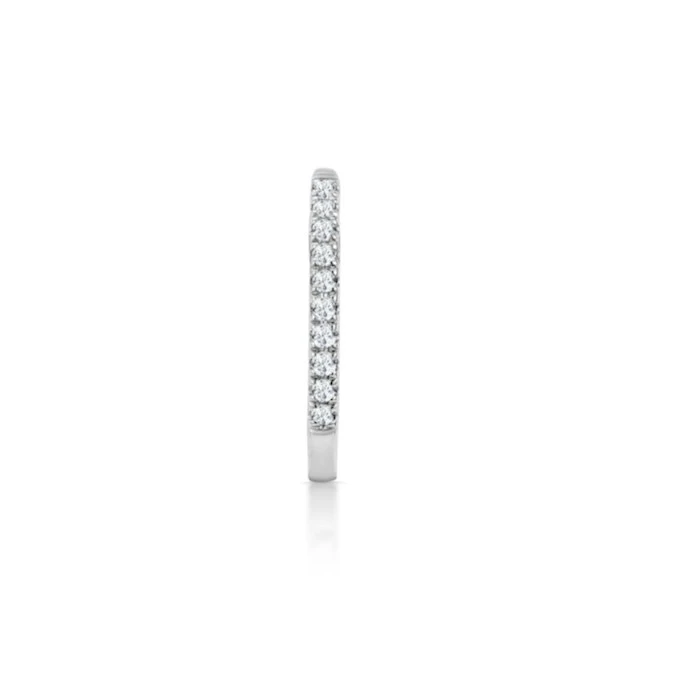 SINGLE Stellato Diamond Huggie Earring 0.09ct In 9K White Gold 2 SINGLE Stellato Diamond Huggie Earring 0.09ct In 9K White Gold - Image 2