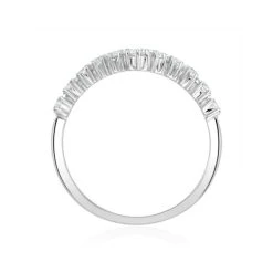 Diamond Wishbone Ring 0.70ct In 18K White Gold -The Diamond Store 20 L1603s
