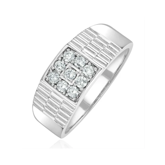 Mens Lab Diamond Signet Ring 0.50ct H/Si In 925 Silver 1 Mens Lab Diamond Signet Ring 0.50ct H/Si In 925 Silver