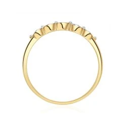 Half Eternity Ring 0.02CT Diamond 9K Yellow Gold -The Diamond Store 20 Y1329s 1