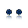 Sapphire 3mm 9K Yellow Gold Stud Earrings