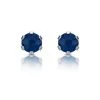 Sapphire 3mm 9K White Gold Stud Earrings